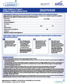 Patient Copay Assistance Program Registration Form 