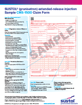 SUSTOL Sample CMS-1500 Form