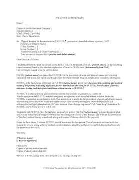 SUSTOL Sample Medical Appeal Letter