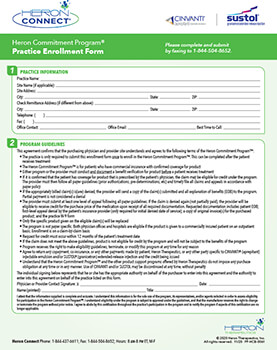Heron Commitment Program Practice Enrollment Form