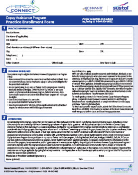 Practice Copay Assistance Program Enrollment Form